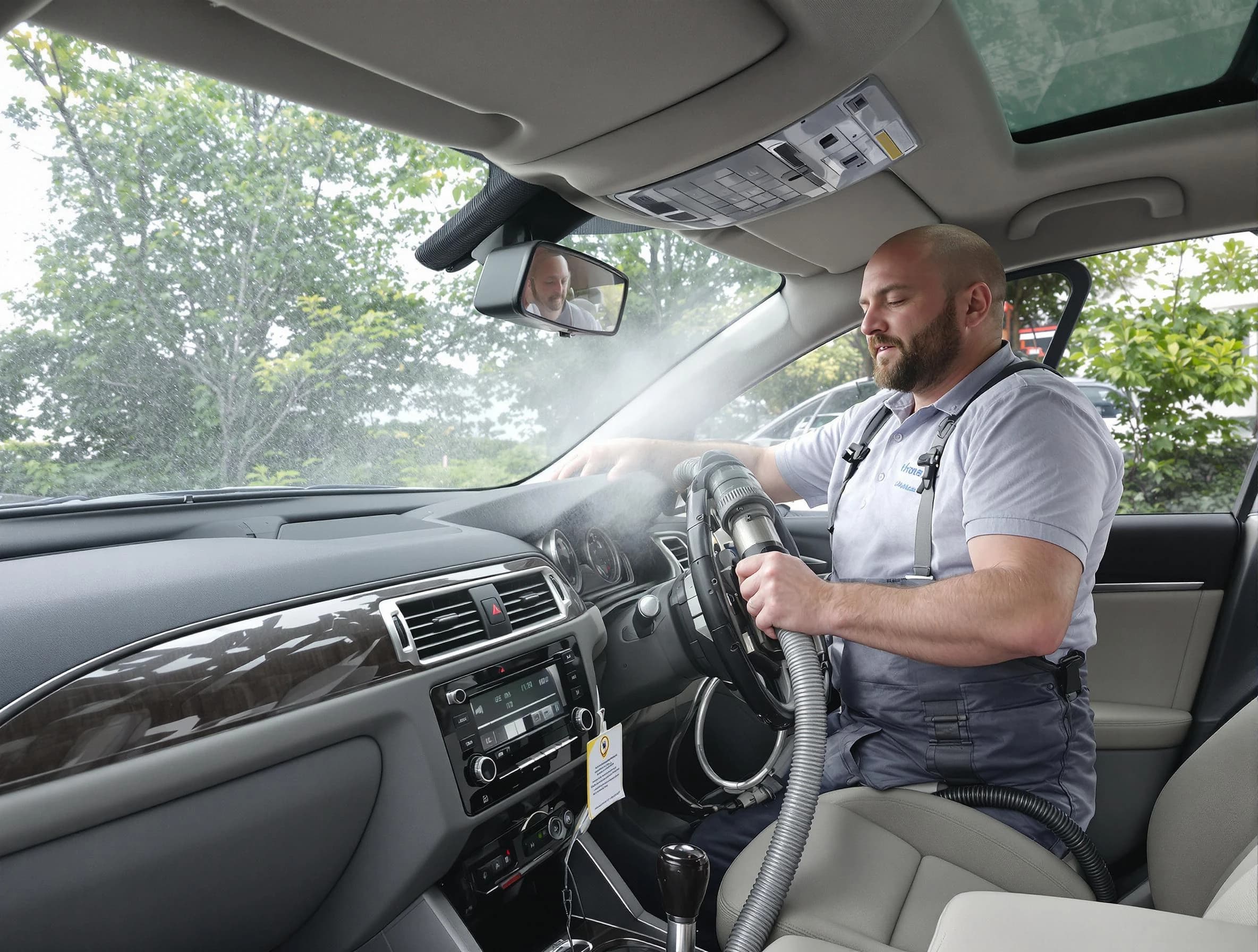 Lewisburg Air Duct Cleaning specialist performing professional car duct cleaning in Lewisburg