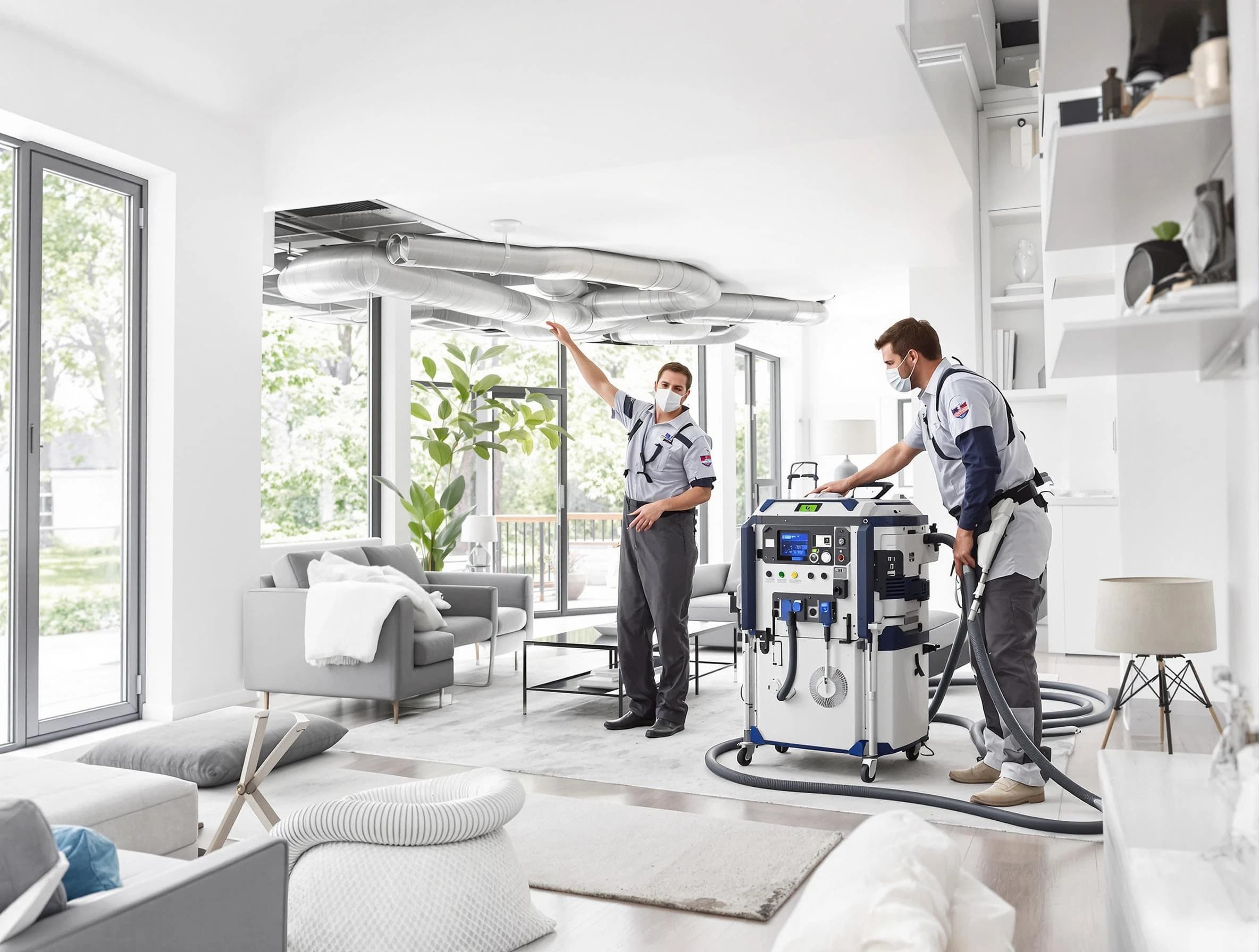 Lewisburg Air Duct Cleaning professional conducting pure air duct cleaning with state-of-the-art equipment in Lewisburg